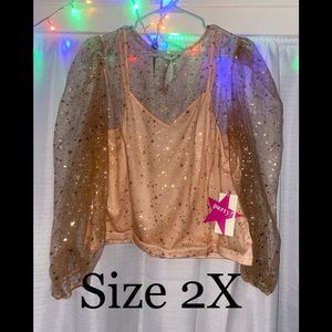 🚨50%off📦Womens Plus Size Crop Top Blouse